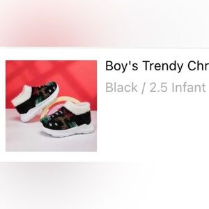 Boys' Black and White Knit Slip-On Sneakers